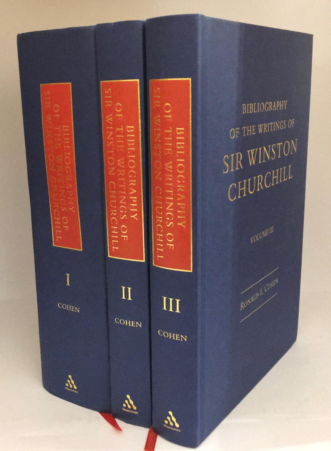 Bibliography of the Writings of Sir Winston Churchill [COMPLETE in 3 volumes] - COHEN, Ronald I