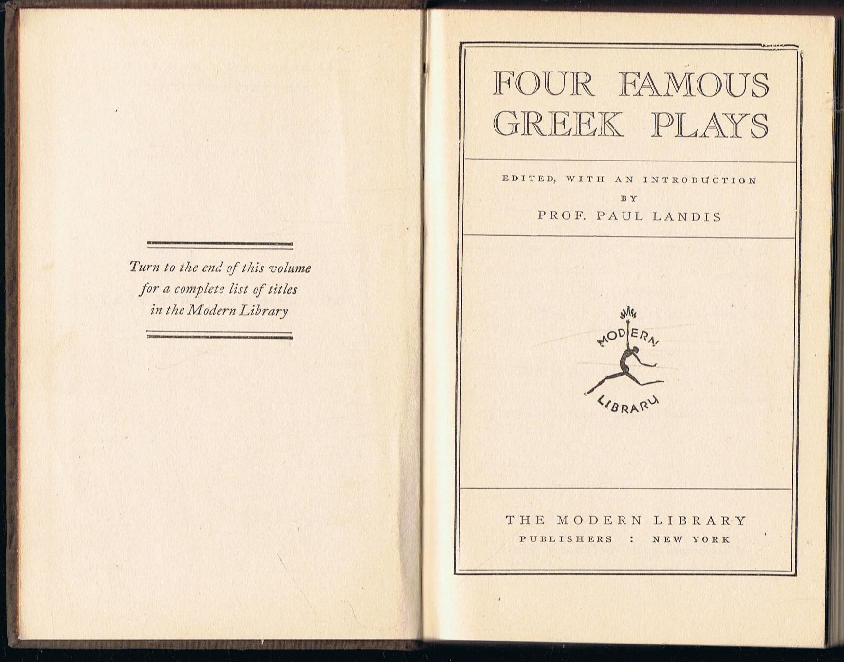 Four Famous Greek Plays