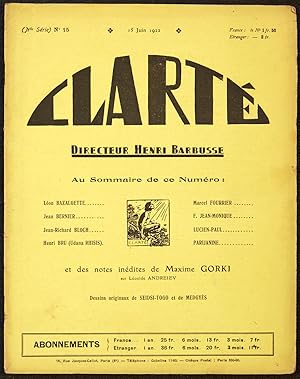 Clarté, revue dirigée par Henri Barbusse