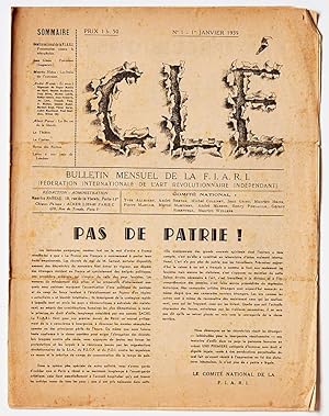 Clé, bulletin mensuel de la Fédération Internationale de l'Art révolutionnaire indépendant (FIARI)