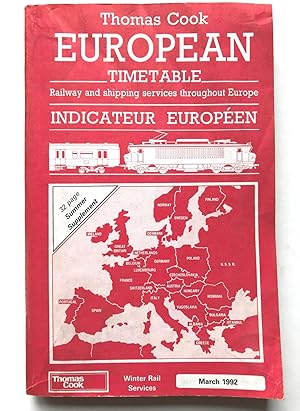 Thomas Cook European Rail Timetable - March 1992