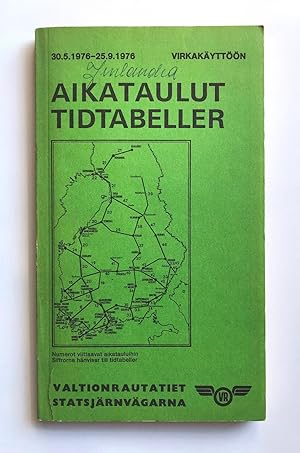 Aikataulut Tidtabeller - Orario Ufficiale Ferrovie Finlandesi - 1976