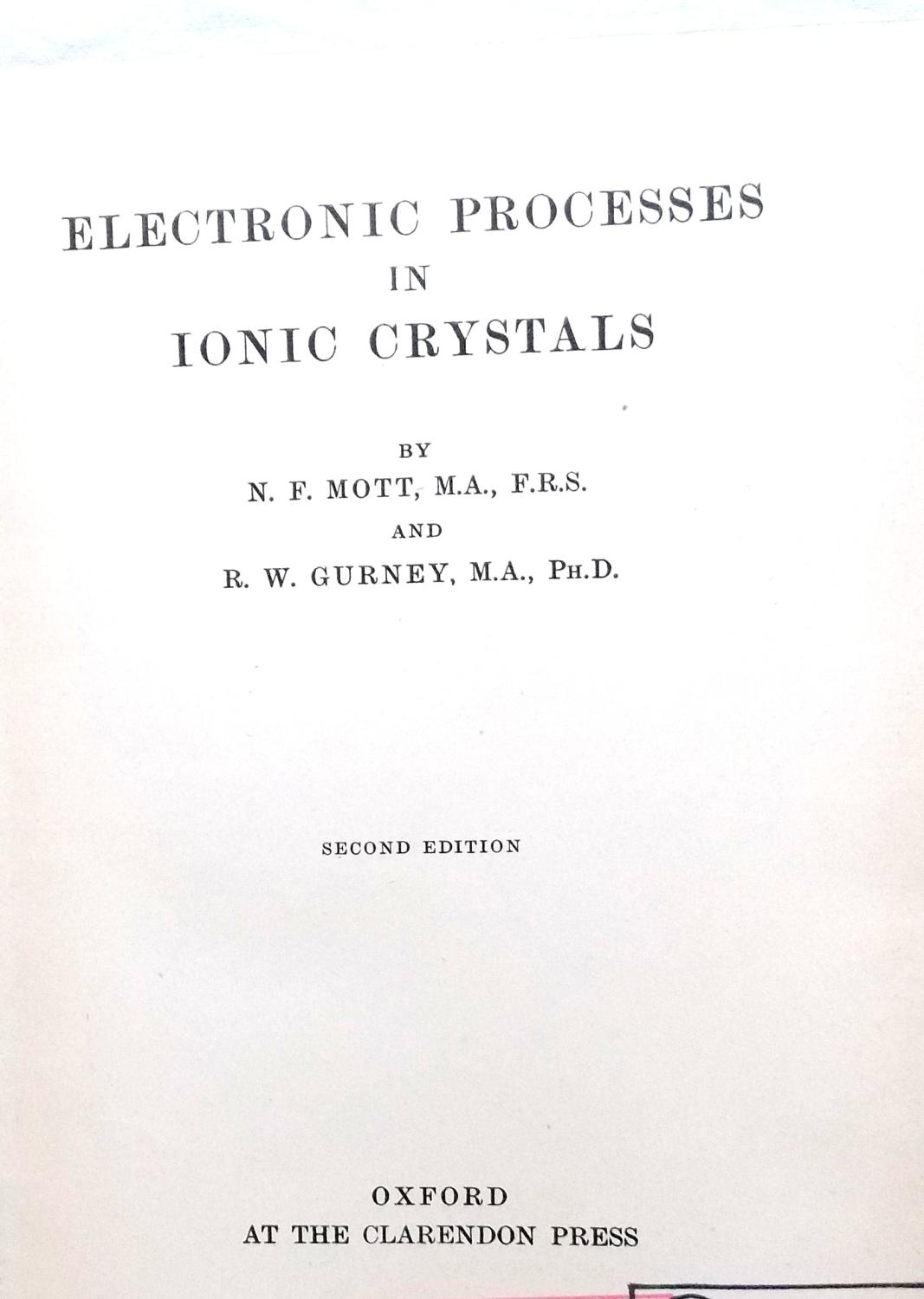 Electronic Processes in Ionic Crystals