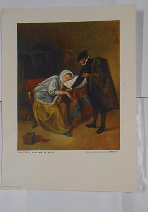 LAMINA COLECCION ESTAMPAS MEDICAS CEREGUMIL Nº 10. MALAGA. JAN STEEN ENFERMA DE AMOR. TDKPR2