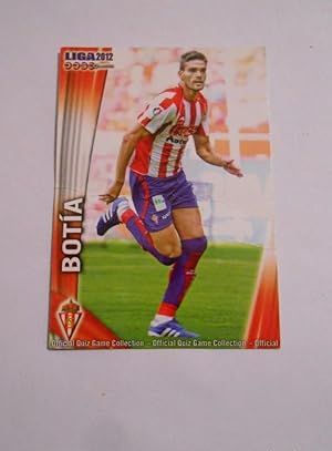 CROMO CARTA BOTIA. SPORTING DE GIJON. LIGA 2012. MUNDICROMO. TDKP8