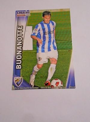 CROMO CARTA BUONANOTTE. LIGA 2012. MALAGA C.F. MUNDICROMO. TDKP8