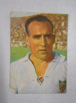 FOTO CROMO JUGADOR AYALA SEVILLA FC. PUBLICIDAD AL DORSO PAPELERIA ANGEL TENAS. SEGORBE. TDKP3