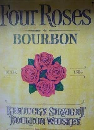 CHAPA METALICA DE PUBLICIDAD FOUR ROSES BOURBON 1888