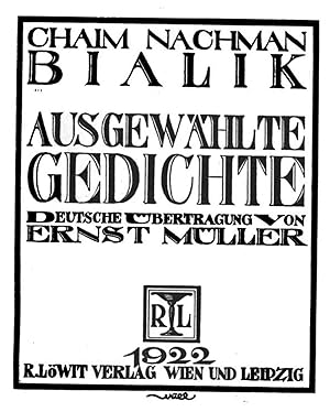 Bialik Gedichte Abebooks - 