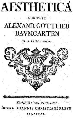 alexander baumgarten aesthetica