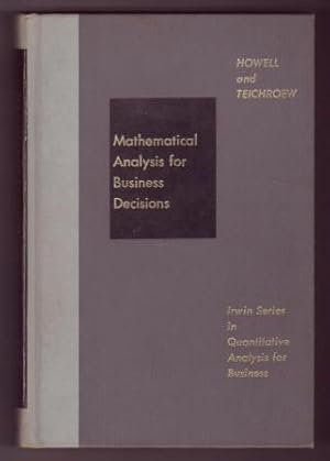Mathematical Analysis for Business Decisions
