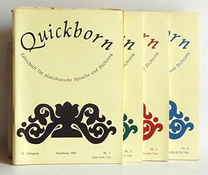 Quickborn - Zeitschrift für plattdeutsche Sprache und Dichtung. 1983, 73. Jahrgang, Heft Nr. 1, 2...