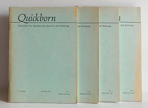 Quickborn - Zeitschrift für plattdeutsche Sprache und Dichtung. 1981, 71. Jahrgang, Heft Nr. 1, 2...