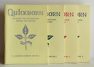 Quickborn - Zeitschrift für plattdeutsche Sprache und Dichtung. 1985, 75. Jahrgang, Heft Nr. 1, 2...
