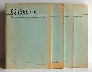Quickborn - Zeitschrift für plattdeutsche Sprache und Dichtung. 1982, 72. Jahrgang, Heft Nr. 1, 2...