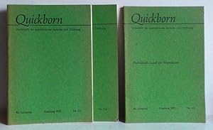 Quickborn - Zeitschrift für plattdeutsche Sprache und Dichtung. 1972, 62. Jahrgang, Heft Nr. 1/ 2...