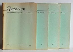 Quickborn - Zeitschrift für plattdeutsche Sprache und Dichtung. 1976, 66. Jahrgang, Heft Nr. 1, 2...