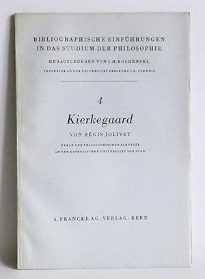 Kierkegaard. -(= Bibliographische Einführungen in das Studium der Philosophie, 4).