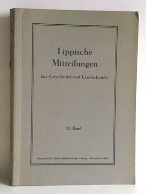 Lippische Mitteilungen zur Geschichte und Landeskunde - Band 32.