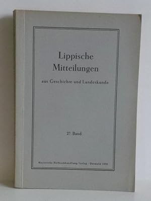 Lippische Mitteilungen zur Geschichte und Landeskunde - Band 27.