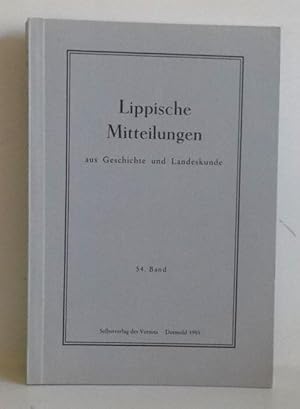 Lippische Mitteilungen zur Geschichte und Landeskunde - Band 54.