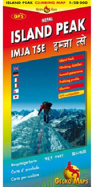 Island Peak, Imja Tse (Nepal) Bergsteigerkarte / Climbing Map / Carte d'escalada / Carta per scal...