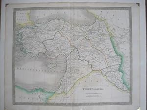 Map of Turkey and Asia, Original Antique Handcolored, C1830S