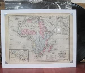 Map Of Africa, Original Antique Handcolored c. 1880s