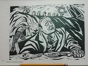 Fernando Castro Pacheco, Original Mexican Woodcut 1947, Revolucion