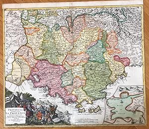 Provincia Indigenis dicta La Provence divisa in omnes suos Vicariatus seu Praefecturas et Terras ...