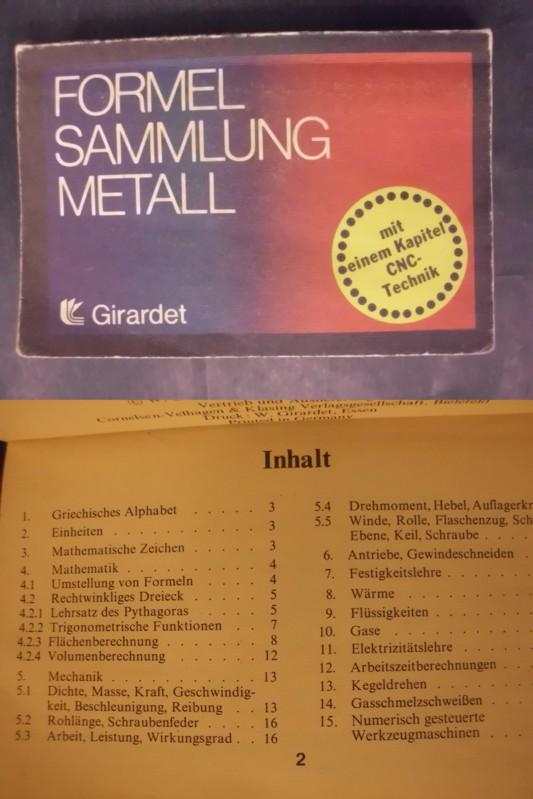 Formelsammlung Metall - Wellers, Hermann (zusammengestellt und bearbeitet von)