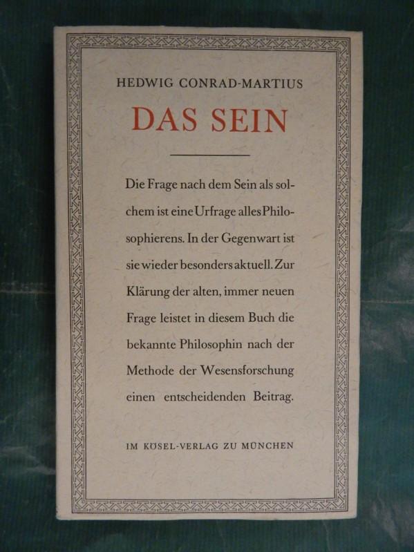 Das Sein - Conrad-Martius, Hedwig