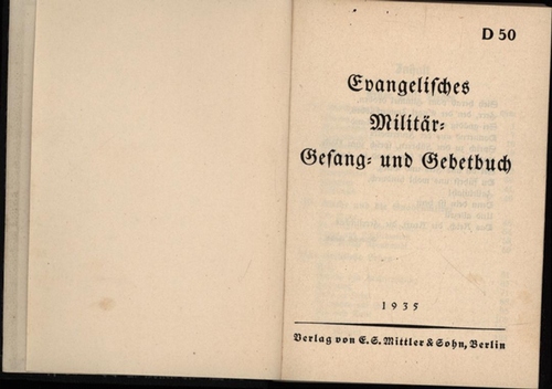 Evangelisches Militär-Gesang- und Gebetbuch