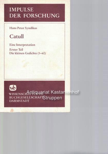 catull eine interpretation von syndikus zvab Die Küchenuhr Interpretation Einleitung ~ catull eine interpretation von syndikus zvab
