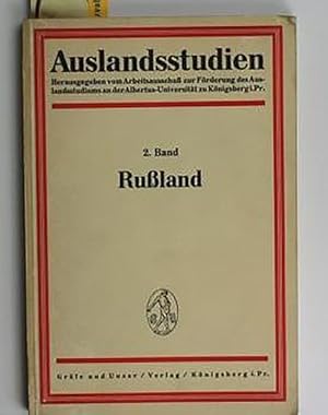 Auslandsstudien, 2. Band: Rußland,Vorwort: Fritz Karl Mann