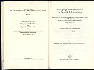 Bibliographisches Handbuch zur Sprachinhaltsforschung,Teil I: Schrifttum zur Sprachinhaltsforschu...