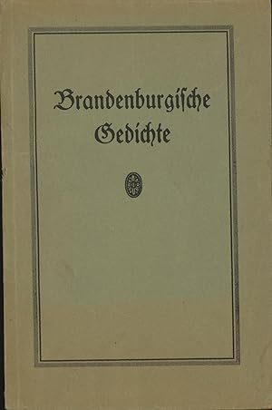 Brandenburgische Gedichte,Otto Heinrich Böckler (Johannsen)