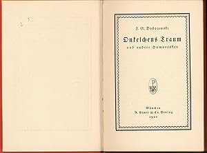 Onkelchens Traum und andere Humoresken,,übertragen von E. Rashin, 10. bis 13. Tausend