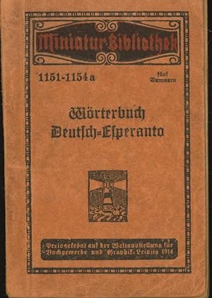 Wörterbuch Deutsch-Esperanto.,Miniatur-Bibliothek 1151-1154a.