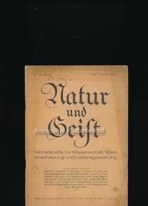 Natur und Geist - 2. Jahrgang Heft 1,Monatshefte für Wissenschaft, Weltanschauung und Lebensgesta...