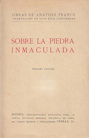 md30137088625 - Sobre la piedra inmaculada (Anatole France) - (Audiolibro Voz Humana)