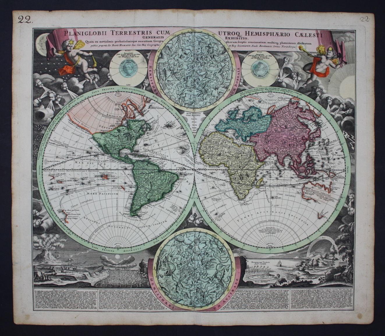 World Map / Weltkarte / Mappe Monde - celestial star chart Atlas ...