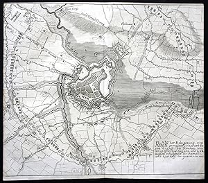 "Plan der Belagerung von Menin Anno 1706" - Menin Belgique bataille gravure carte Karte map Plan ...