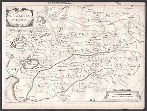 "De Zeeven Wolden" - Heerenveen Hemrik Ouwsterhaule Aldeboarn Colom Holland Nederland map carte