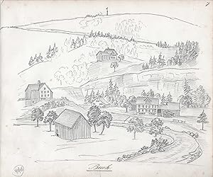 "Buch" - Buch Mogelsberg Neckertal Toggenburg Schweiz Original Zeichnung dessin