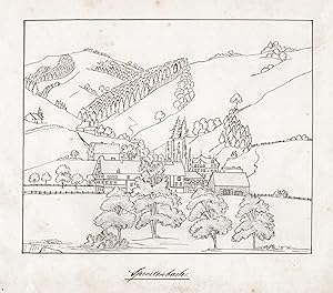 "Spreitenbach" - Spreitenbach Neckertal Brunnadern Toggenburg Schweiz Original Zeichnung dessin