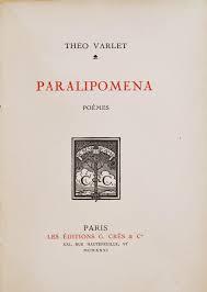 Théo Varlet. Paralipomena, poèmes