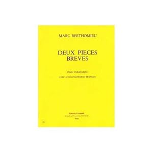 Partitions classique COMBRE BERTHOMIEU MARC - PIECES BREVES (2) - VIOLONCELLE ET PIANO Violoncelle