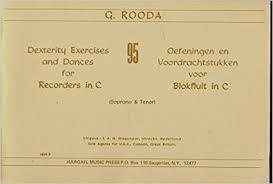 Méthodes et pédagogie Hargail Music Press ROODA 95 DEXTERITY EXERCISES AND DANCES FOR RECORDERS I...