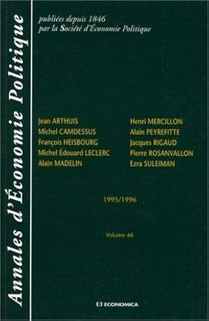 Annales d'économie politique 1995/1996